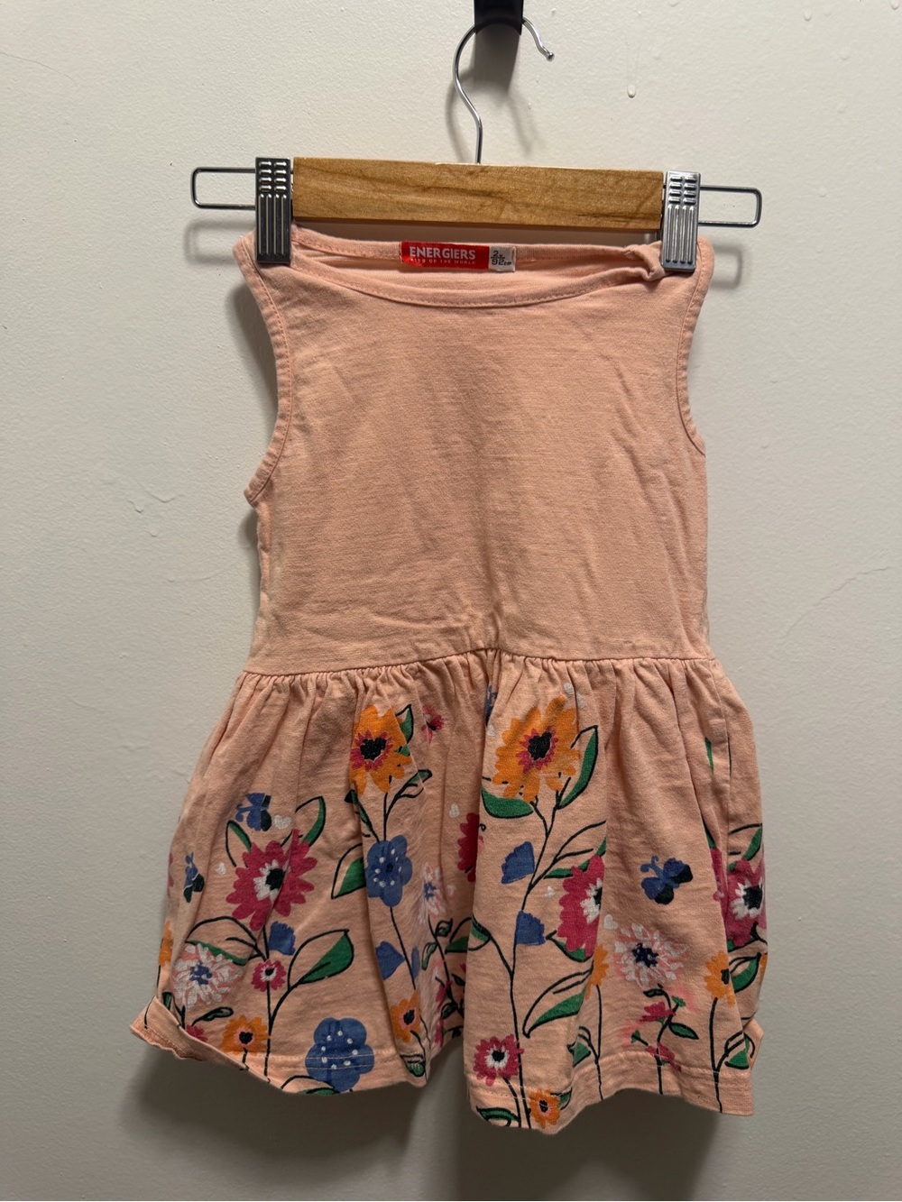 Energie Peach Kids Tee with Red Brand Tag
